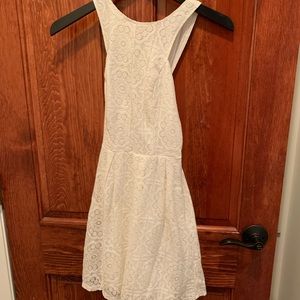 Hollister white lace mini dress